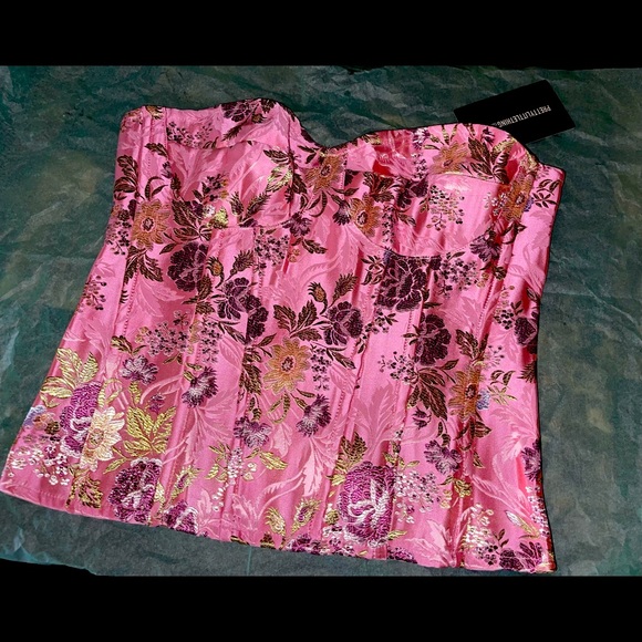 PrettyLittleThing Tops - Pink Corset Top